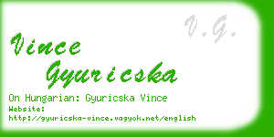 vince gyuricska business card